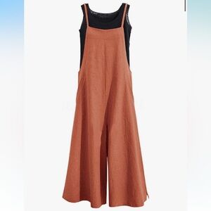 Rust/Orange Wide Leg Jumpsuit